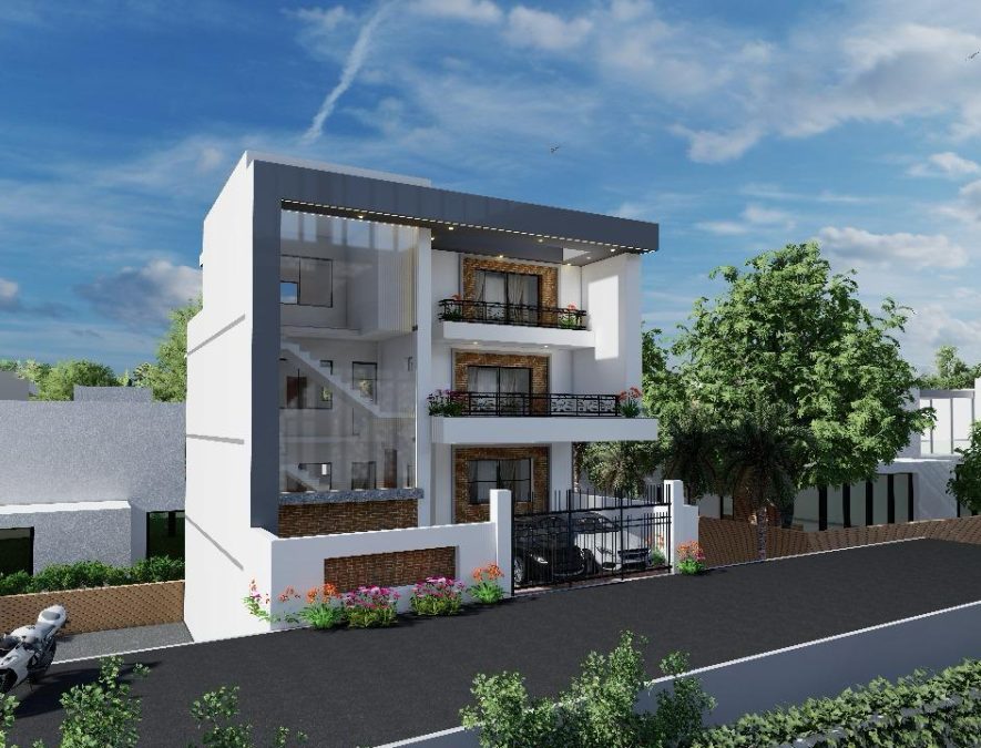 Koteshor Semi-Commercial Project, combining modern commercial spaces and residential units in a prime location, designed for mixed-use functionality