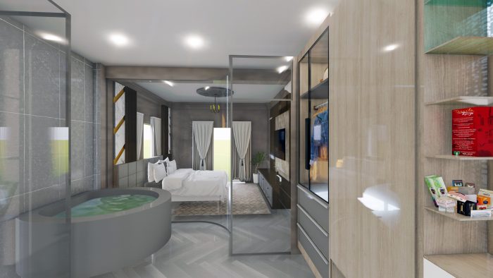 Luxurious modern bedroom interiors designed for high-end residential and hotel spaces