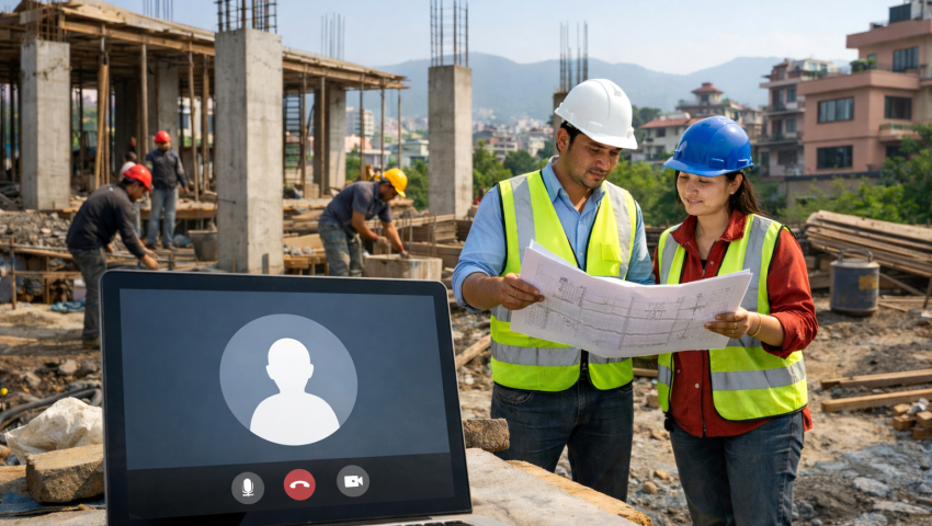 NRN house construction project in Nepal with remote supervision